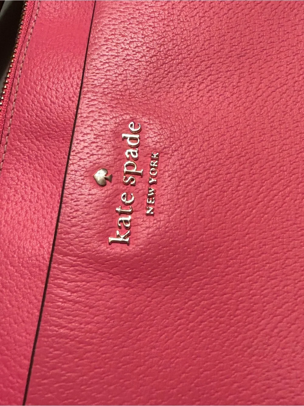 kate spade Hot Pink Pebbled Leather Wristlet Crossbody